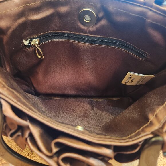 MOD by Design Beautiful Satin Brown Rose Purse - Picture 8 of 10